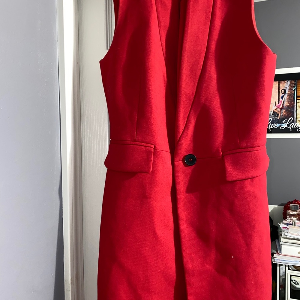 Zara red blazer dress